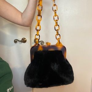 Topshop faux fur bag